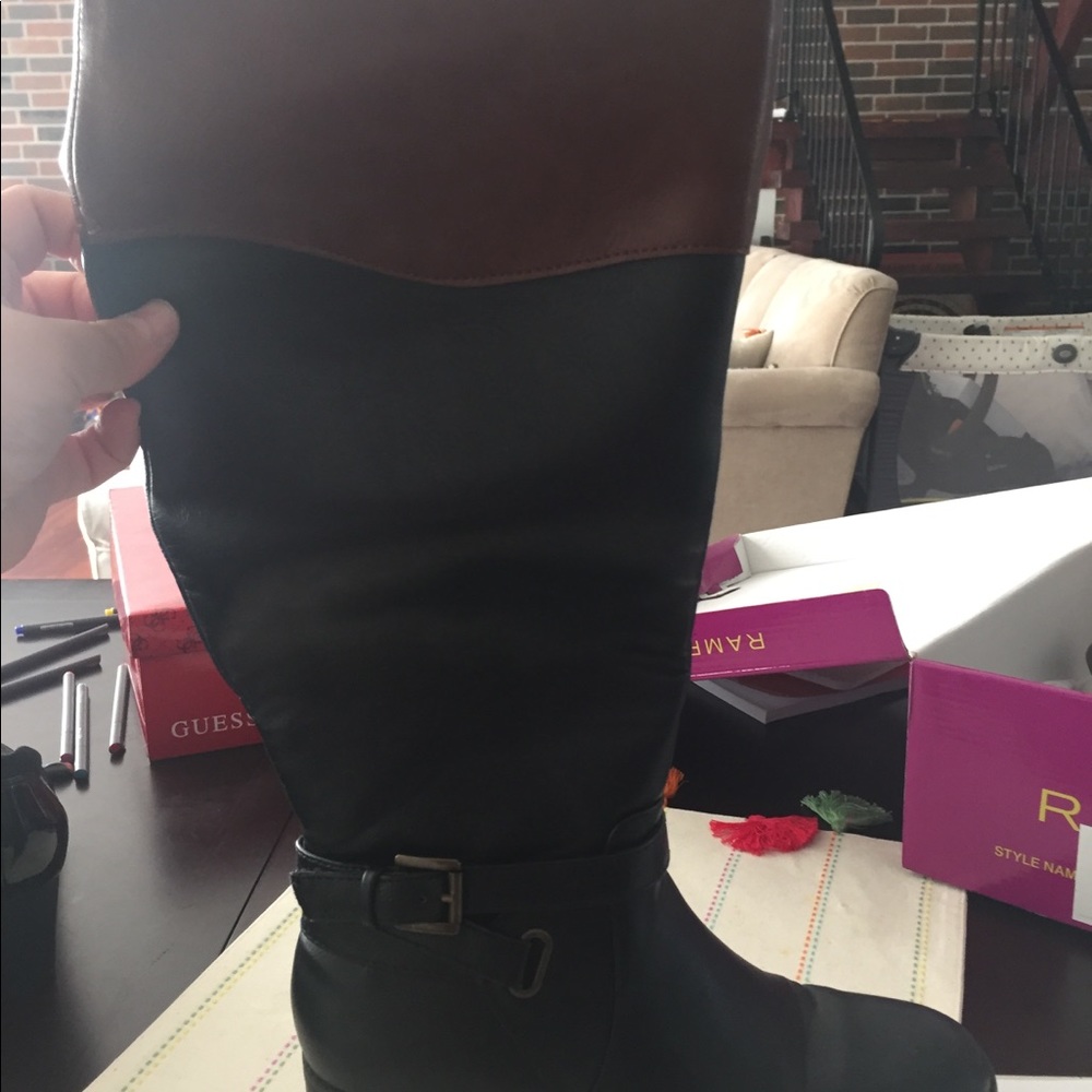 Black and Tan rampage leather boots